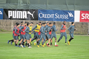 Das katarische Nationalteam im Training im Tessin. (Bild: Pablo Gianinazzi/Keystone (Lugano, 13. November 2018))