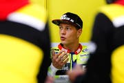 Dominique Aegerter bleibt der Moto2-WM erhalten (Bild: Mayama Kimimasa / Keystone)