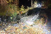 Die Einsatzkräfte konnten nur noch den Tod des Verunglückten feststellen. (Bild: Kantonspolizei St.Gallen)