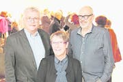 Stadtrat Ernst Zülle, Stadträtin Barbara Kern und Bodan-Quartierpräsident Bernard Roth. (Bild: Barbara Hettich)