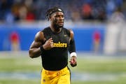 Im Clinch mit den Steelers: Le’Veon Bell. Bild: Scott W. Grau/Getty (Detroit, 29. Oktober 2017)