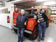 Sie haben das Feuerwehrmuseum in Meggen aufgebaut. Von links: Beat Gähwiler, Peter Storz und Erich Lischer. (Bild: PD)