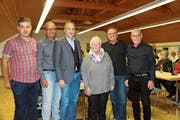 Die Behördenvertreter zogen Bilanz und warfen einen Blick in die Zukunft: Ivo Lüchinger (v. l.), Ivo Riedi, Christian Sepin, Monika Bürki-Büchel, Walter Portmann und Armin Bartl. (Bild: Benjamin Schmid)