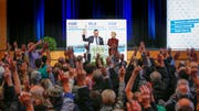 Die Ostschweiz will mit FDP-Ständerätin Karin Keller-Sutter den Einzug in den Bundesrat schaffen. Im Bild die Nominationsversammlung vom 20. Oktober in Wil. (Bild: Key/Eddy Risch (Wil, 20. Oktober 2018))