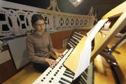 Leonie Imholz hat ihren ersten Auftritt an der Orgelnacht in Altdorf. (BIld: Florian Arnold, Altdorf, 14.11.2018)