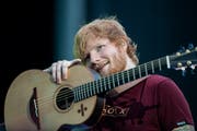 Der britische Musiker Ed Sheeran bei seinem Konzert im August im Letzigrund in Zürich. (Ennio Leanza/Keystone)