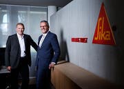 Sika-CEO Paul Schuler (links) und Verwaltungsratspräsident Paul Hälg. (Bild: Stefan Kaiser)