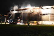 Die Feuerwehr konnte den Brand rasch löschen. (Bild: Kapo SG)