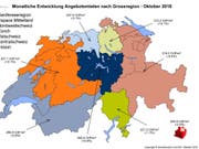In der Schweiz sind die Angebotsmieten im Oktober um ein halbes Prozent gesunken. (Bild: Immoscout24)