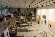 Blick ins Atelier im Pool. (Bild: Thomas Hary)
