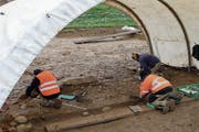 Vorsichtige Arbeit der Archäologen: In Sins werden wertvolle Funde gemacht. (Bild: Eddy Schambron)