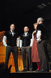 Das Quartett Windstill aus Lauwil sang im Wechsel mit den Jodlern. (Bilder: Michael Hug)