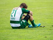 Nico Sigrist schiesst zwar drei Tore, dennoch reicht es Kriens nur zu einem Punkt (Bild: KEYSTONE/ALEXANDRA WEY)
