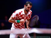 Marin Cilic holte den entscheidenden dritten Punkt für Kroatien (Bild: KEYSTONE/AP/THIBAULT CAMUS)