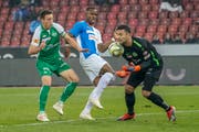 Heute kein sicherer Rückhalt: St.Gallens Goalie Dejan Stojanovic. (Bild: Andy Müller/Freshfocus)