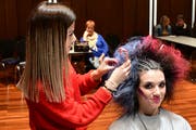 Kreative Frisuren zeigen die Lernenden der Coiffeurbranche am Lets Show Hair in Weinfelden. (Bild: Werner Lenzin)