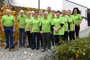 Initiant Bernhard Bischof und die Mitglieder des Pflegeteams beim Rosengarten Harmonie in Bischofszell. (Bild: Yvonne Aldrovandi-Schläpfer)