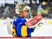 Joren van Pottelberghe steht bis zum Saisonende im Tor des EHC Kloten (Bild: KEYSTONE/GIAN EHRENZELLER)