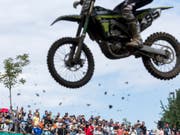 Mit dem Motocross-Grand-Prix of Switzerland bei Frauenfeld TG ist es endgültig aus. Die Organisatoren wollen das Nein der Behörden zur nötigen Baubewilligung akzeptieren (Bild: KEYSTONE/ALEXANDRA WEY)