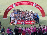 Im vergangenen Mai sicherte sich der FC Zürich den zehnten Cupsieg der Klubgeschichte und verwehrte den Young Boys im eigenen Stadion den Gewinn des Doubles (Bild: KEYSTONE/PETER KLAUNZER)