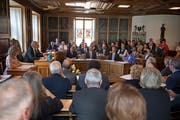 Die erste Landratssitzung mit den Neugewählten am 27. Juni in Stans. (Bild: Corinne Glanzmann)