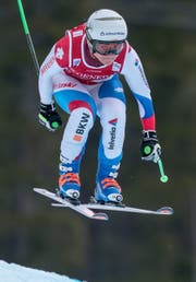 Priska Nufer während dem Abfahrtstraining in Lake Louise in Alberta, Kanada. (Nick Didlick/EPA (28. November 2018))