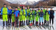 Auch Stefanie Arnold (ganz rechts) bestritt das von Trainer Roman Bricker (ganz links) geleitete Trainingsweekend im Goms. (Bild: Tino Walker)