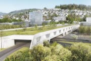 So soll das Bypass-Portal in Kriens künftig aussehen. (Visualisierung: PD)