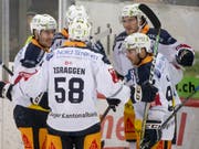 Zuger Jubel in der Ilfishalle in Langnau (Bild: KEYSTONE/MARCEL BIERI)