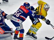 Der ZSC-Spieler Maxim Noreau (links) musste gegen seinen ehemaligen Klub vorzeitig unter die Dusche (Bild: KEYSTONE/WALTER BIERI)