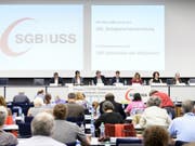 SGB-Delegiertenversammlung am Freitag in Bern. (Bild: Keystone/ANTHONY ANEX)