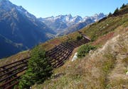 Der Zustand der Rinistock-Verbauung oberhalb von Meien-Dörfli wird laufend kontrolliert. (Bild: Abteilung Naturgefahren des Kantons Uri)