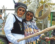 Die Alpnacher Wilden an der Älplerchilbi. (Bild: Robert Hess (Alpnach, 3. November 2018))