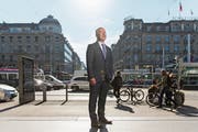 Swiss-CEO Thomas Klühr (56) am Digitaltag beim Hauptbahnhof Zürich. (Bild: Claudio Thoma (25. Oktober 2018))