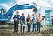 In Tägerwilen entstanden 1300 Arbeitsplätze: Spatenstich für zwei Produktionshallen der Mowag in Tägerwilen. (Bild: Andrea Stalder)