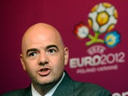 Steht wegen diverser Hinterzimmer-Geschäfte in der Kritik: Fifa-Präsident Gianni Infantino. (Bild: KEYSTONE/AP/SERGEI CHUZAVKOV)