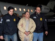 In New York hat der Prozess gegen den Joaquin «El Chapo» Gusman begonnen. Laut Anklage war Guzman der Chef des mexikanischen Sinaloa-Drogenkartells. (Foto: US. law enforcement via AP, Archiv) (Bild: KEYSTONE/AP U.S. law enforcement)