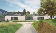 So könnten die Pavillons Tagesstruktur und Kindertagesstätte auf dem Areal des Seniorenwohnheims Brenden dereinst aussehen. (Bild: PD)