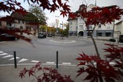 Rabenkreisel im Zentrum von Cham. (Bild: Stefan Kaiser (Baar, 08. Oktober 2018))