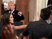 «Unverschämte, fürchterliche Person, ein Feind des Volkes»: US-Präsident Donald Trump griff den CNN-Journalisten Jim Acosta bei einer Fragerunde im Weissen Haus persönlich an. (Bild: KEYSTONE/AP/EVAN VUCCI)