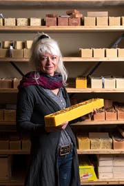 Astrid Nigg, Herstellerin der Toggenburger Naturseifen. (Bild: Thomas Hary)
