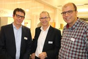 Zeigten pragmatische Wege zur Automatisierung auf (von links): Michael Rey, Urs Zurbuchen und Simon von Gunten. (Bild: Martin Sinzig)