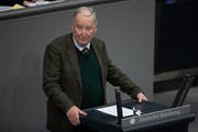 Alexander Gauland, Co-Präsident der AfD, während der Debatte zum Rentenpaket. (Bild: Hayoung Jeon/EPA (Berlin, 8. November 2018))