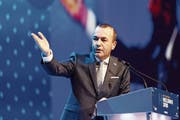 Der Spitzenkandidat der Europäischen Volkspartei, Manfred Weber. Bild: Roni Rekomaa/Bloomberg (Helsinki, 8. November 2018)