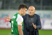 St.Gallen-Trainer Peter Zeidler: «Wir haben taktisch im Wallis die nächsten Fortschritte gemacht.» (Bild: Michel Canonica)