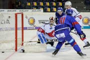 Starker Rückhalt im Schweizer Tor: Gauthier Descloux. (Bild: Andy Müller/Freshfocus (Krefeld, 8. November 2018))