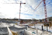 Pläne für Baustellen wie hier beim Rechenzentrum Campus in Frauenfeld könnten in Zukunft computergesteuert funktionieren. (Bild: Donato Caspari)