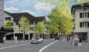So soll die Poststrasse nach den Vorstellungen des Gemeinderats von Wattwil künftig aussehen. (Bild: PD)