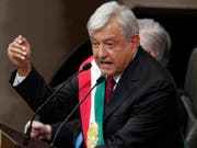 Im Amt vereidigt: der neue mexikanische Präsident Andrés Manuel López Obrador. (Bild: KEYSTONE/AP/MARCO UGARTE)