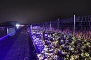 Um eine Kollision zu verhindern, wich ein Autofahrer auf der A13 aus und verlor die Kontrolle über sein Fahrzeug. (Bild: Kapo SG)
